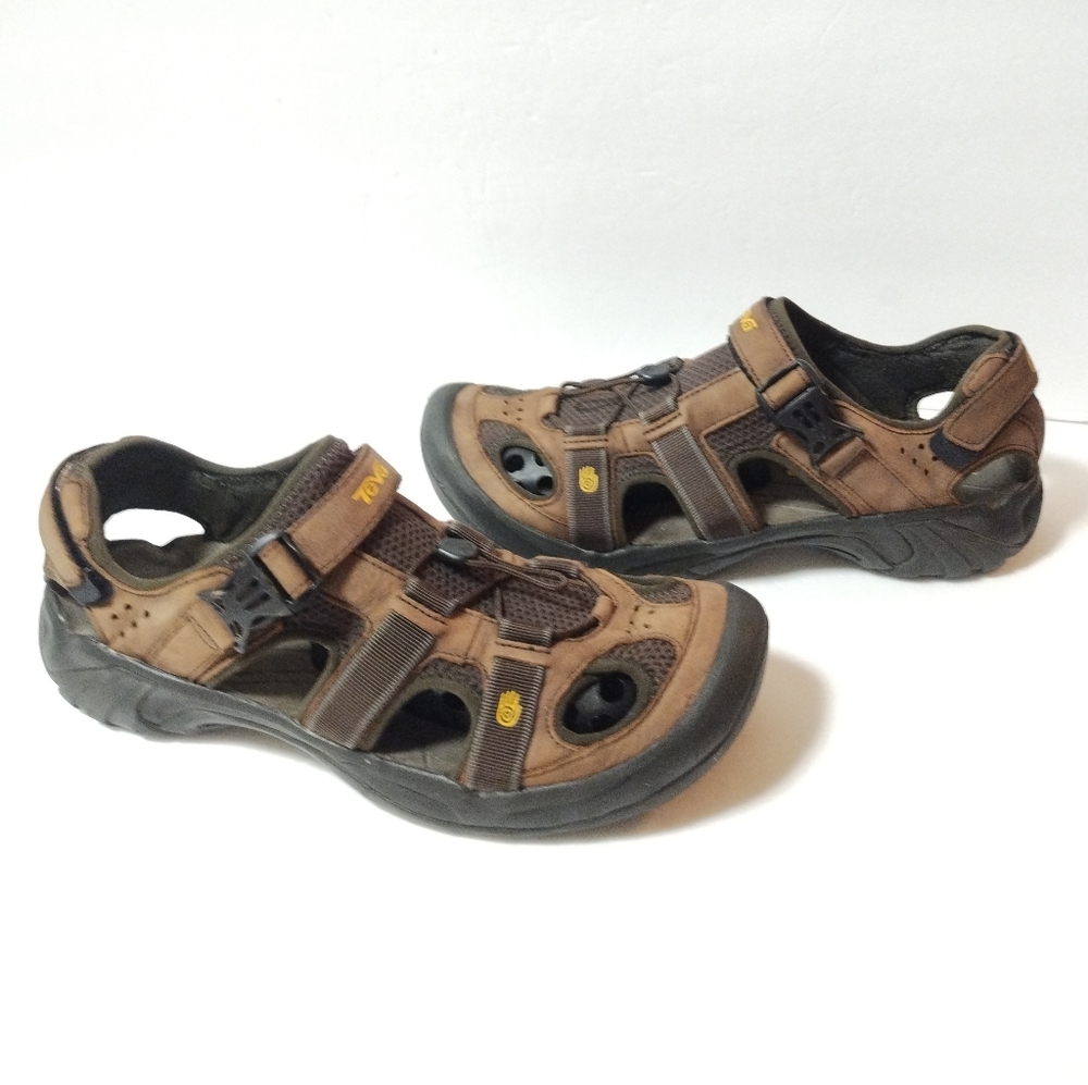 Teva Ominum 2 Brown Leather Men’s Hybrid Shoe Waterproof Sandals Size 13 - Picture 2 of 10